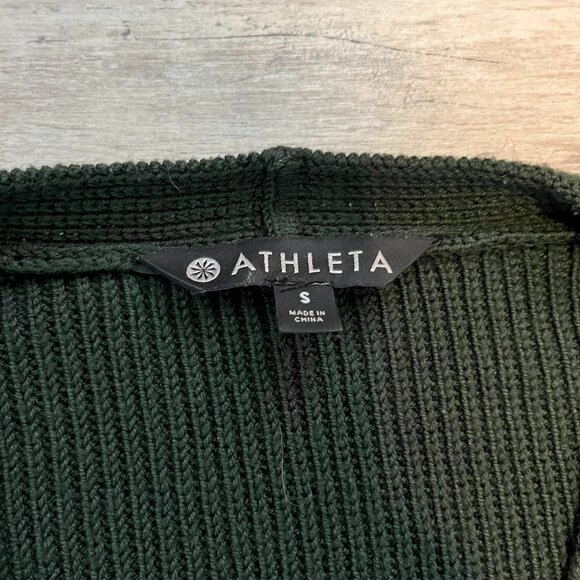 Athleta Switchback Wool-Blend Sweater, Black Olive (Green), Oversized, Small - Picture 4 of 9